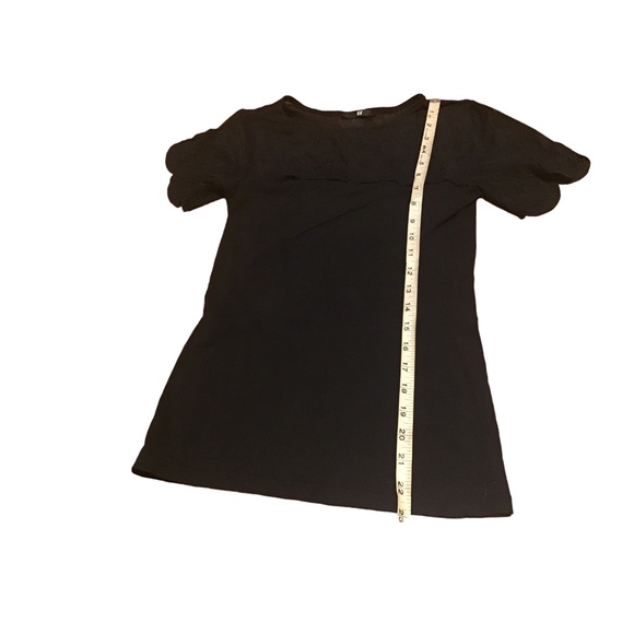 H&M Girls Black Sheer Lacey Top XS - Picture 4 of 4
